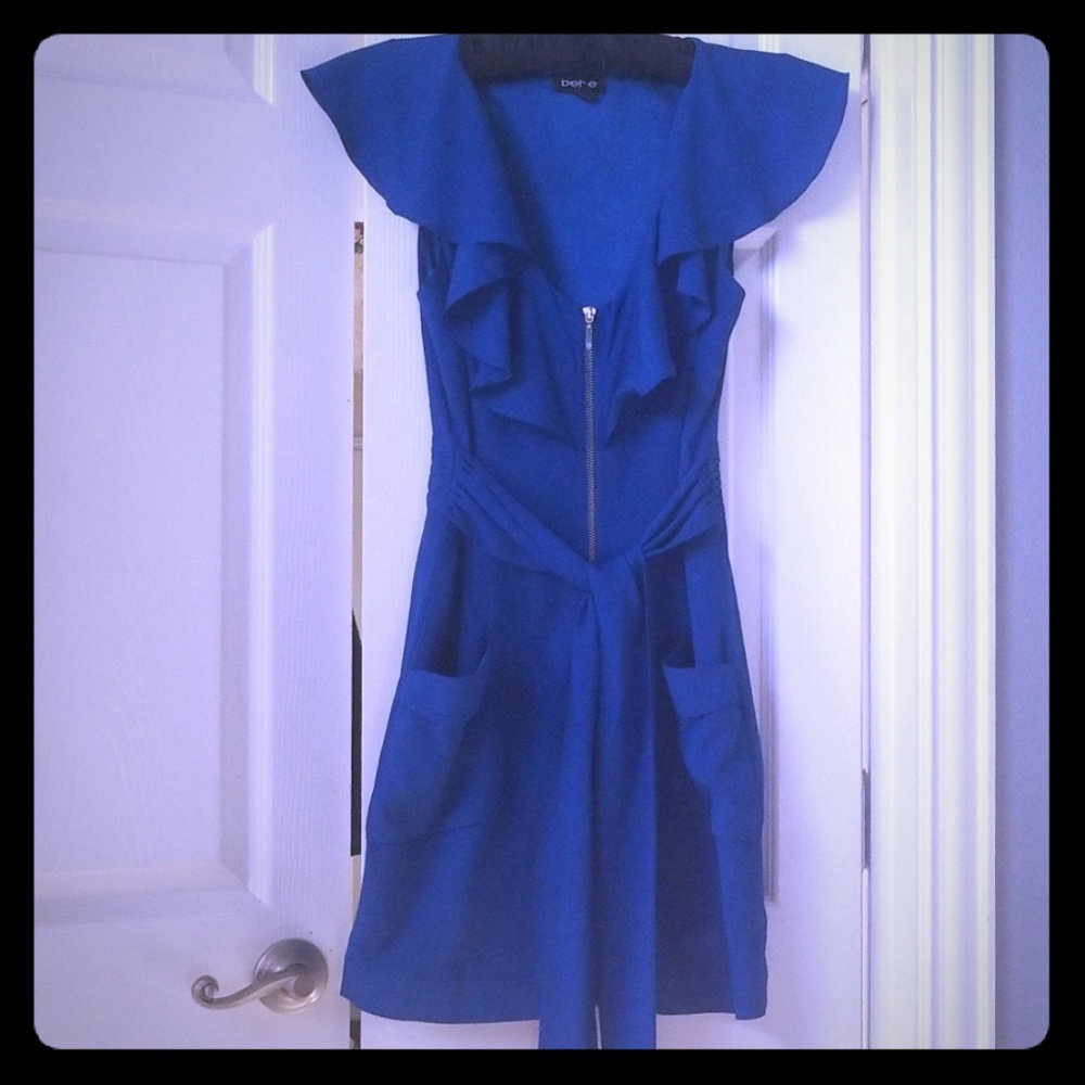 Bright blue Bebe dress